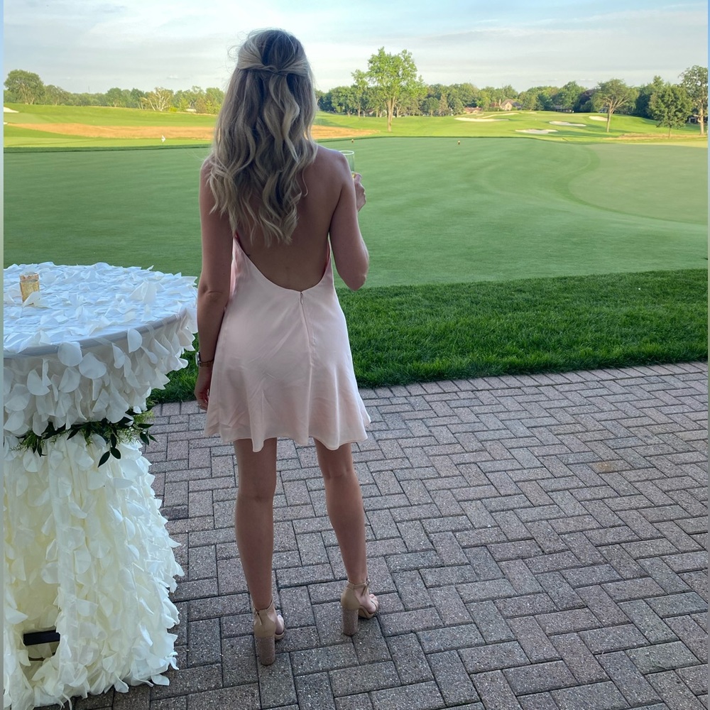 Revolve Lovers + Friends HAYES MINI DRESS IN LIGHT PEACH